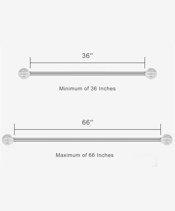 Crystal Steel Rod 1 b - Kindom Of Curtains