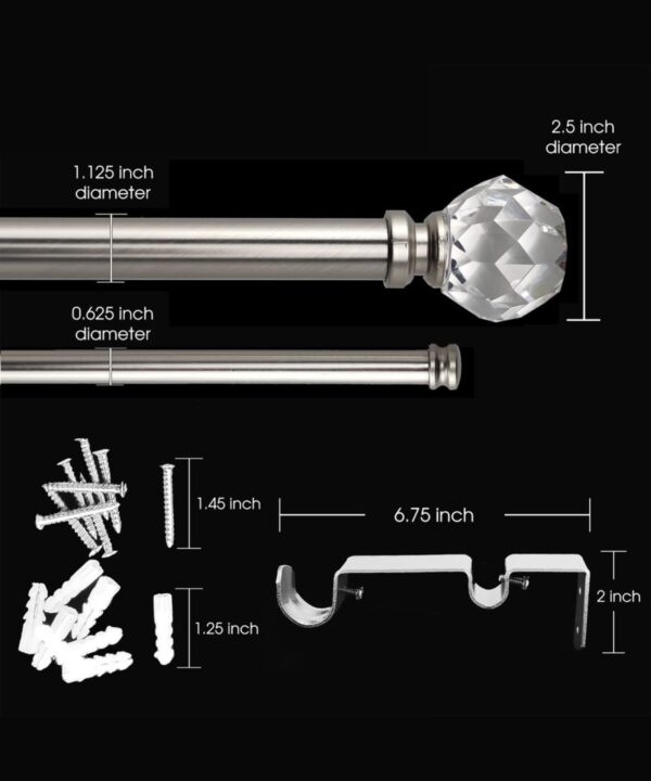 Crystal Steel Rod 2 c - Kindom Of Curtains