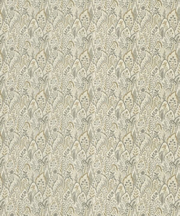 Pure Fine Fabric By Asian Paints Darwin BLOOMSBURY CHARCOAL - Kindom Of Curtains