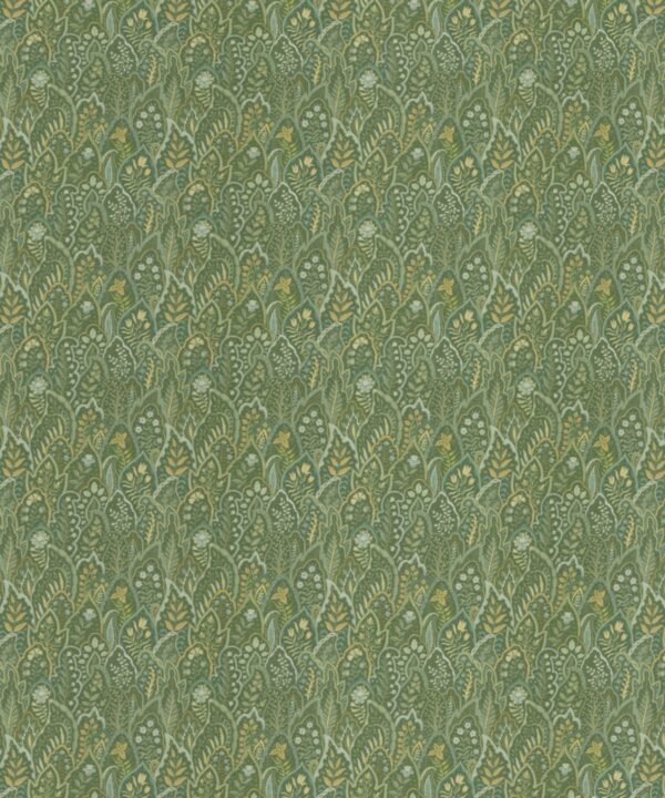 Pure Fine Fabric By Asian Paints Darwin BLOOMSBURY FOREST - Kindom Of Curtains