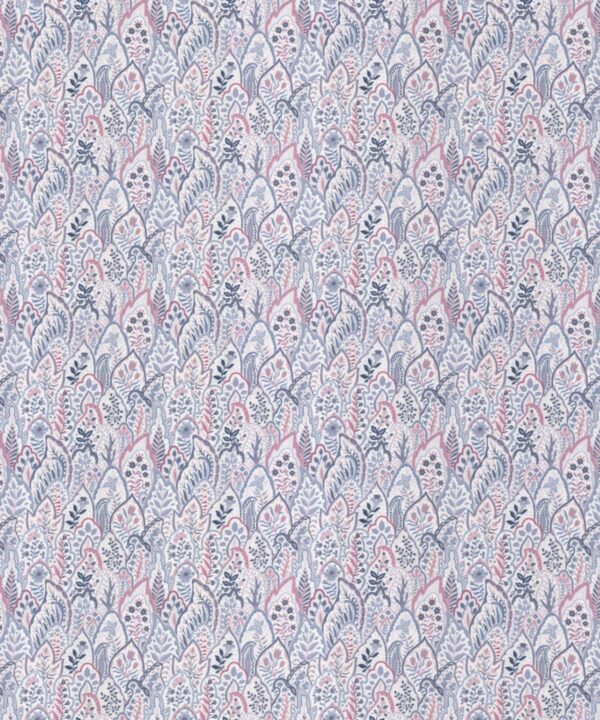 Pure Fine Fabric By Asian Paints Darwin BLOOMSBURY RASPBERRY - Kindom Of Curtains