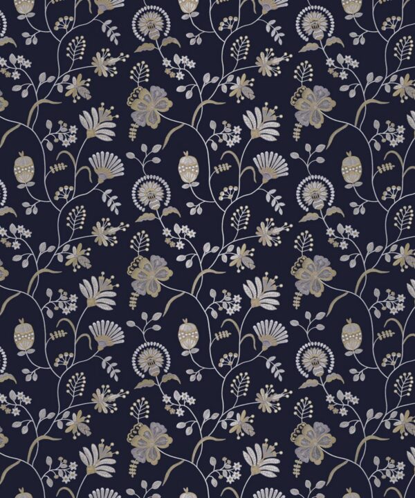 Pure Fine Fabric By Asian Paints Munro ASTORIA INK - Kindom Of Curtains