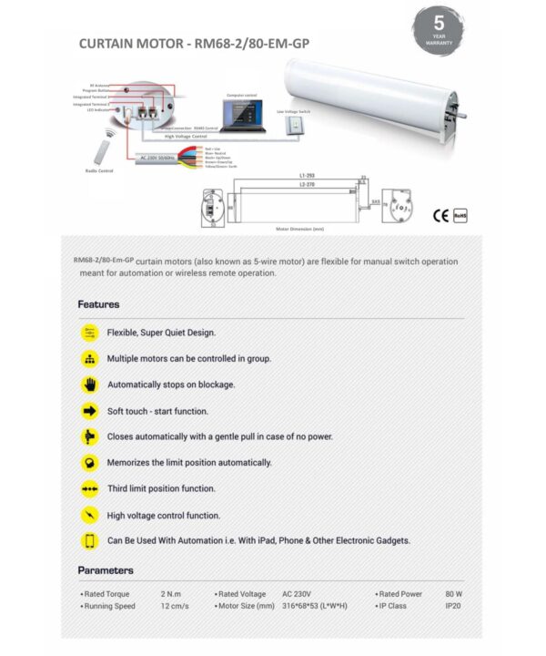 Radio Curtain Motor Features - Kindom Of Curtains