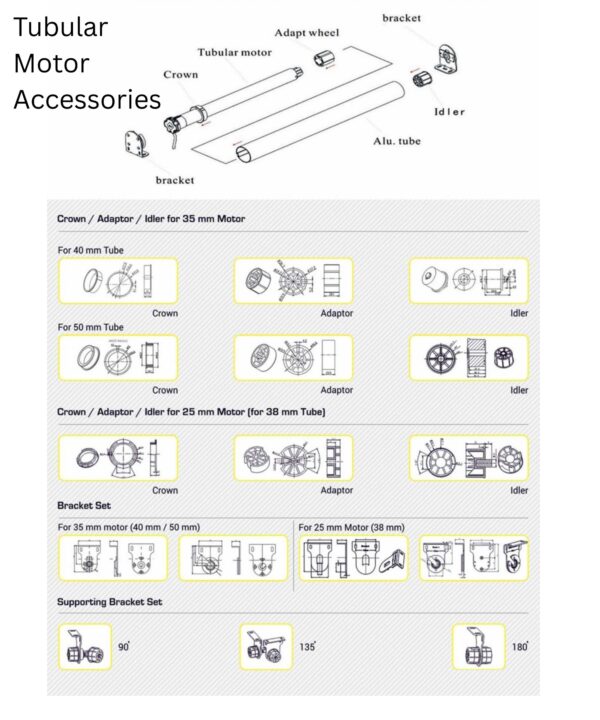 Radio Tubular Motor Accessories - Kindom Of Curtains