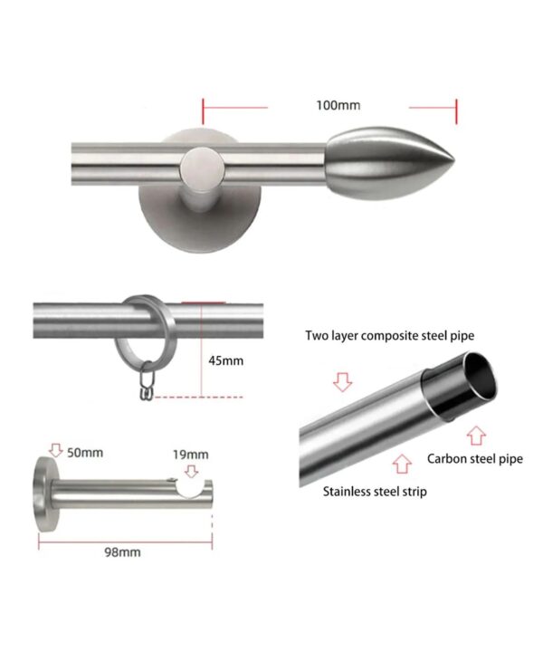 Steel Rod 4 c - Kindom Of Curtains