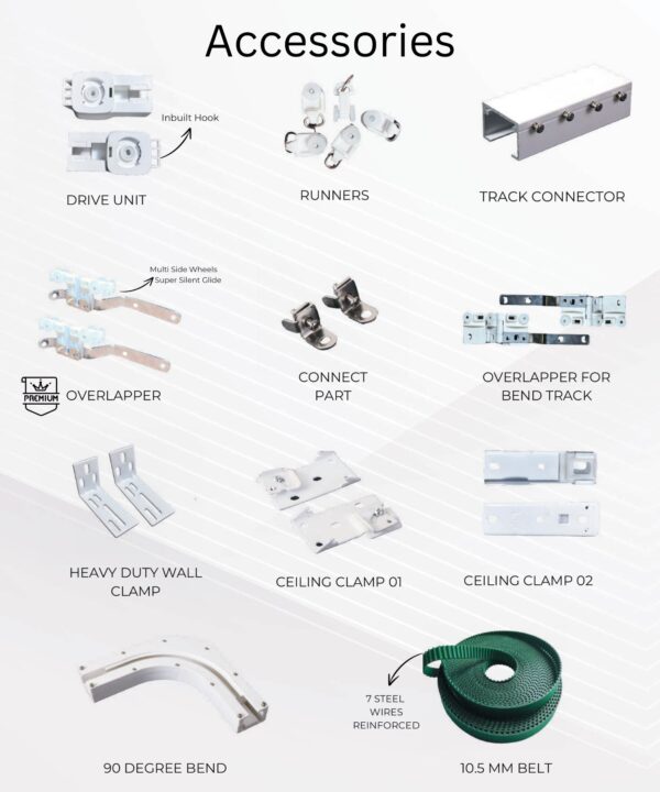 Terra Motorized Curtain All Accessories - Kindom Of Curtains